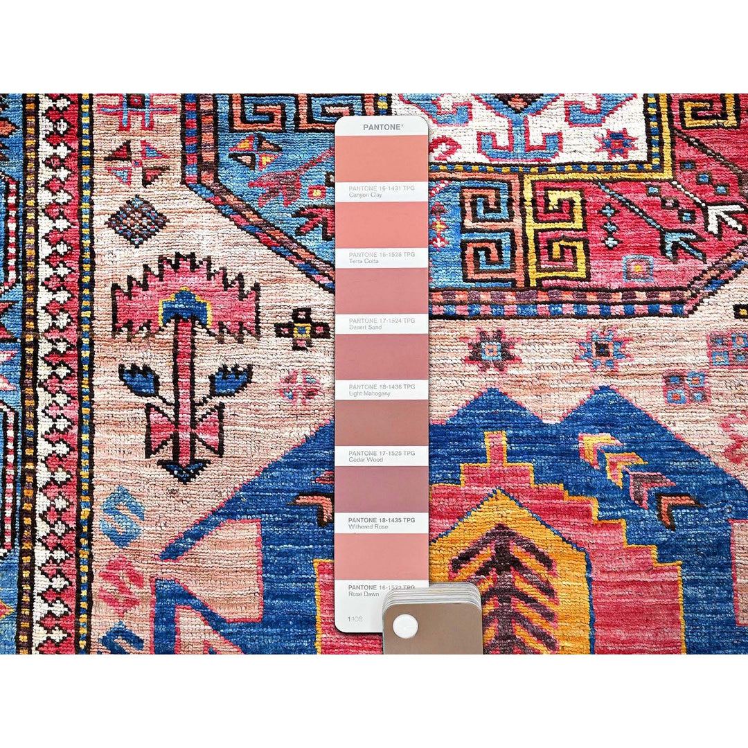 5'10" x 7'8" New Hand Knotted Orange Wool Rectangle Oriental Rug - MOA102570