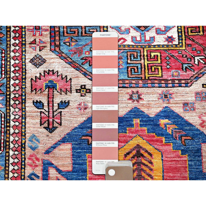 5'10" x 7'8" New Hand Knotted Orange Wool Rectangle Oriental Rug - MOA102570