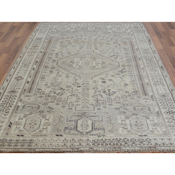 5'8" x 8'6" New Hand Knotted Brown Wool Rectangle Oriental Rug - MOA10257231