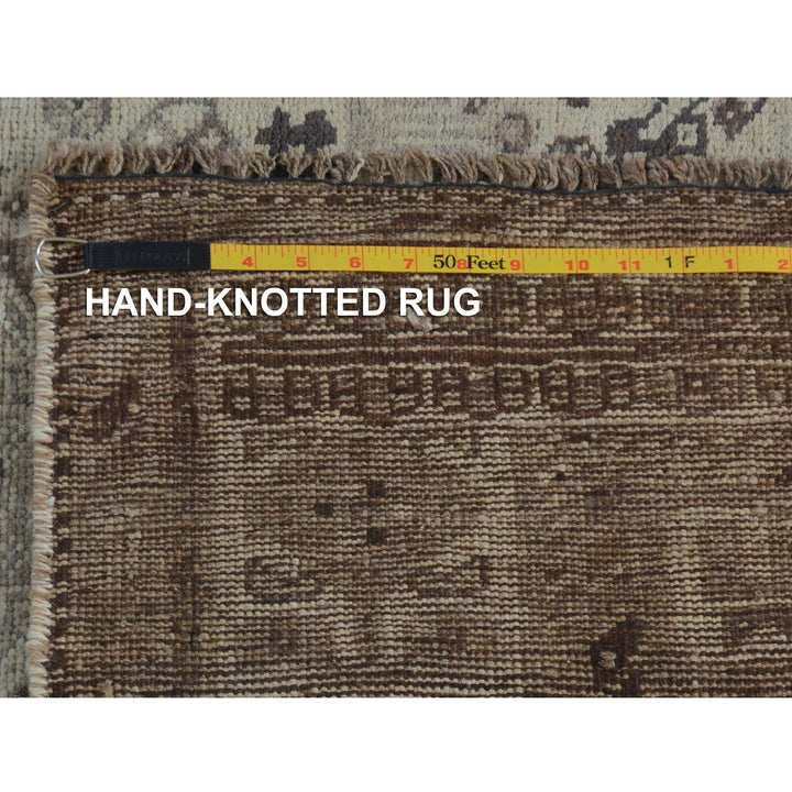 5'8" x 8'6" New Hand Knotted Brown Wool Rectangle Oriental Rug - MOA10257231