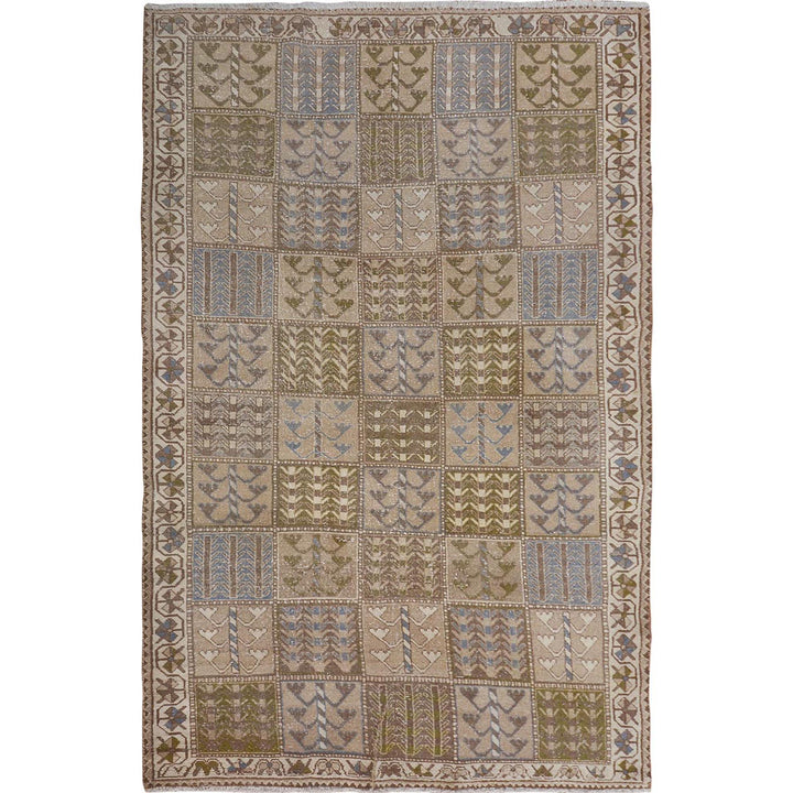 5'0" x 9'0" New Hand Knotted Brown Cotton Runner Oriental Rug - MOA10257269