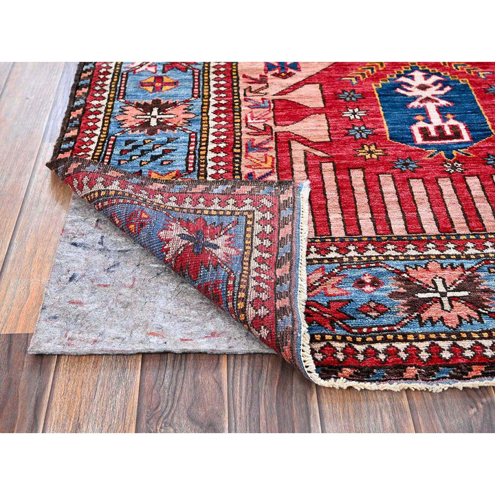 6'0" x 8'2" New Hand Knotted Pink Wool Rectangle Oriental Rug - MOA102575