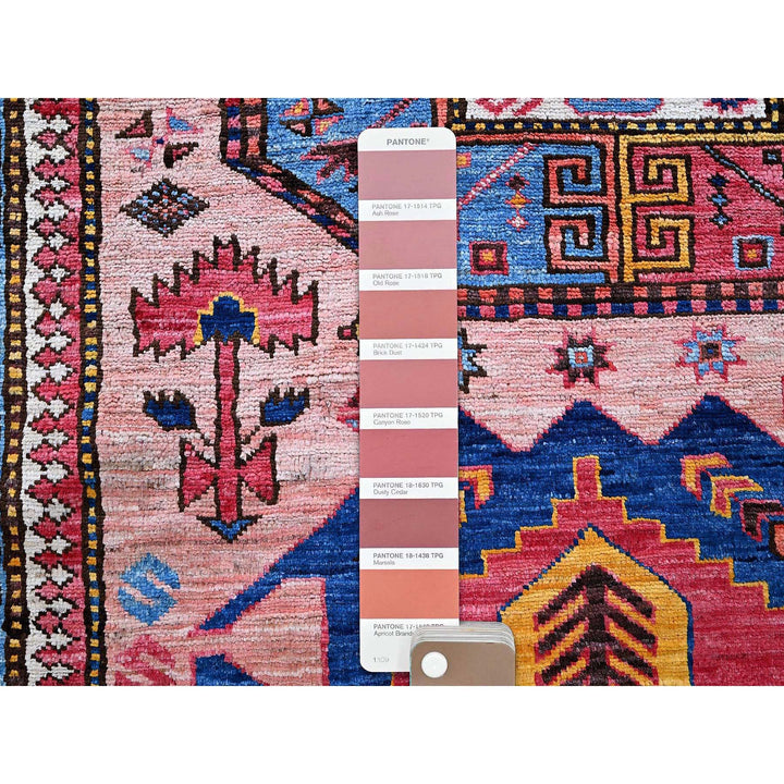 6'0" x 8'2" New Hand Knotted Pink Wool Rectangle Oriental Rug - MOA102575