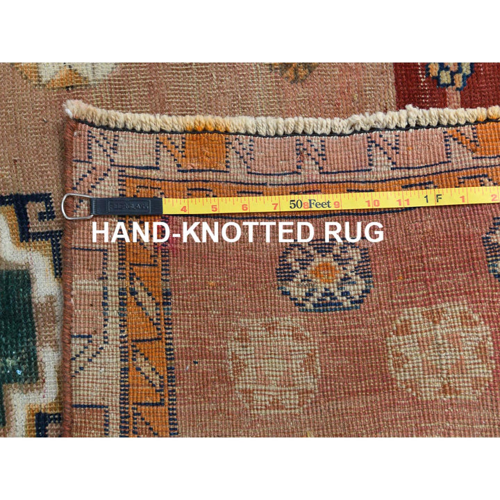 4'6" x 7'8" Vintage Hand Knotted Brown Wool Rectangle Oriental Rug - MOA10257856