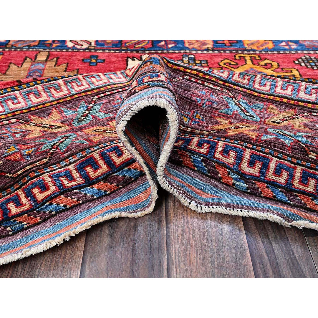 6'2" x 8'3" New Hand Knotted Multicolored Wool Rectangle Oriental Rug - MOA102578