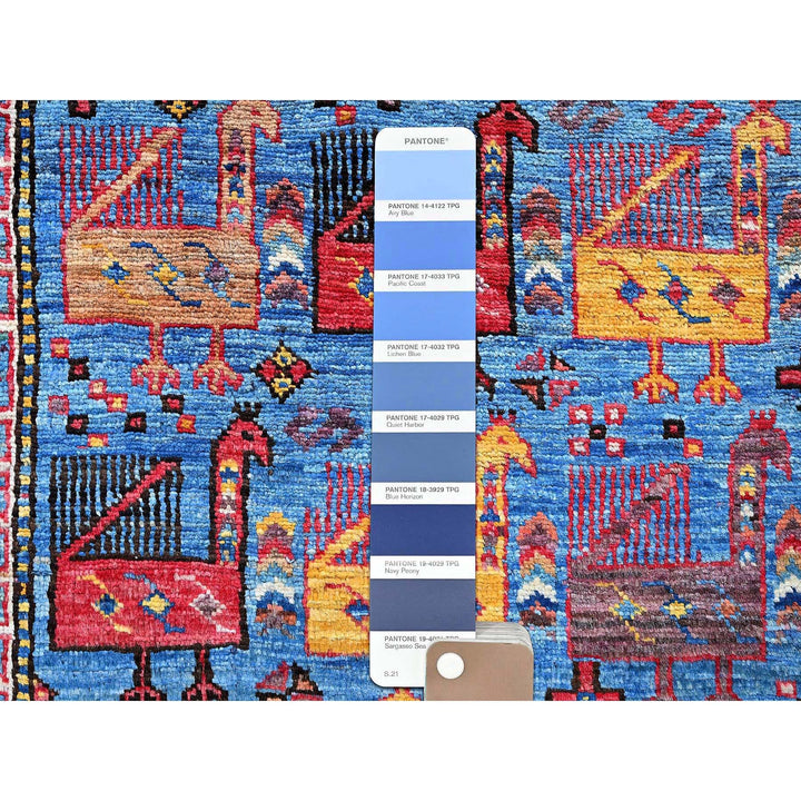 6'2" x 8'3" New Hand Knotted Multicolored Wool Rectangle Oriental Rug - MOA102578