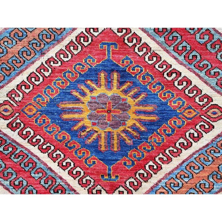 6'2" x 8'3" New Hand Knotted Multicolored Wool Rectangle Oriental Rug - MOA102578