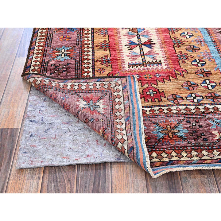 6'0" x 8'6" New Hand Knotted Brown Wool Rectangle Oriental Rug - MOA102579