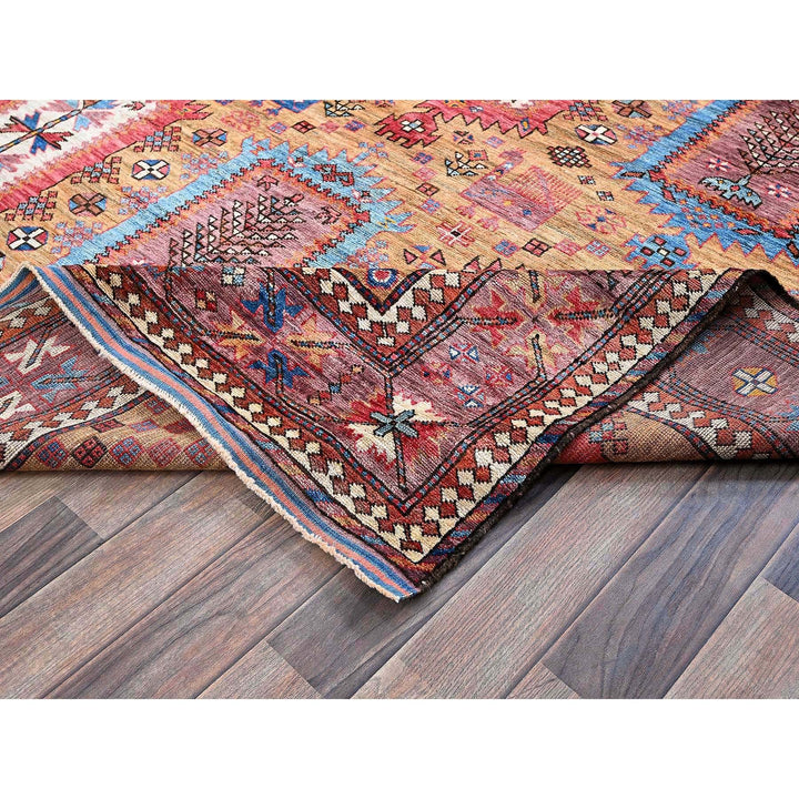 6'0" x 8'6" New Hand Knotted Brown Wool Rectangle Oriental Rug - MOA102579