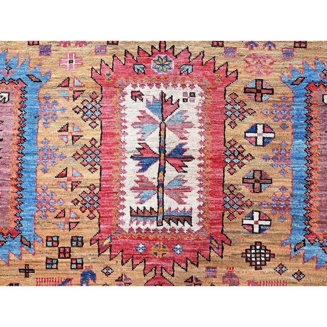 6'0" x 8'6" New Hand Knotted Brown Wool Rectangle Oriental Rug - MOA102579