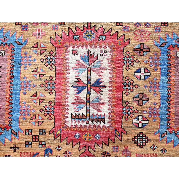 6'0" x 8'6" New Hand Knotted Brown Wool Rectangle Oriental Rug - MOA102579