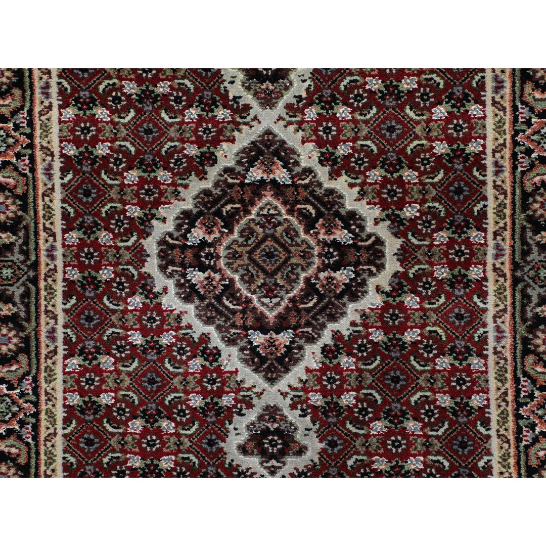 2'8" x 10'1" New Hand Knotted Red Wool Runner Oriental Rug - MOA10258319