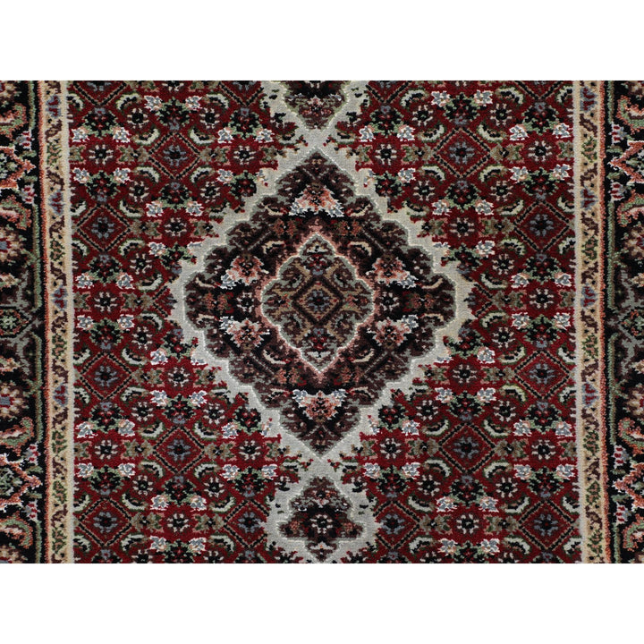 2'8" x 10'1" New Hand Knotted Red Wool Runner Oriental Rug - MOA10258319