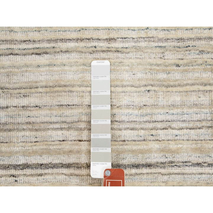 2'6" x 9'8" New Hand Loomed Beige Wool Runner Oriental Rug - MOA10258358