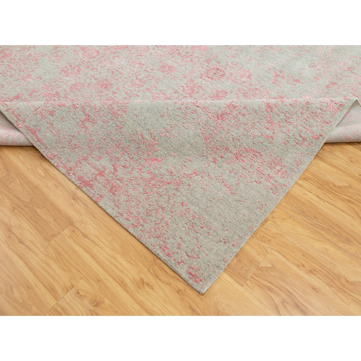 10'0" x 14'1" New Hand Loomed Pink Cotton Rectangle Oriental Rug - MOA10258581