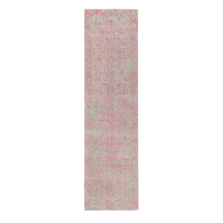 2'6" x 9'10" New Hand Loomed Pink Cotton Runner Oriental Rug - MOA10258598