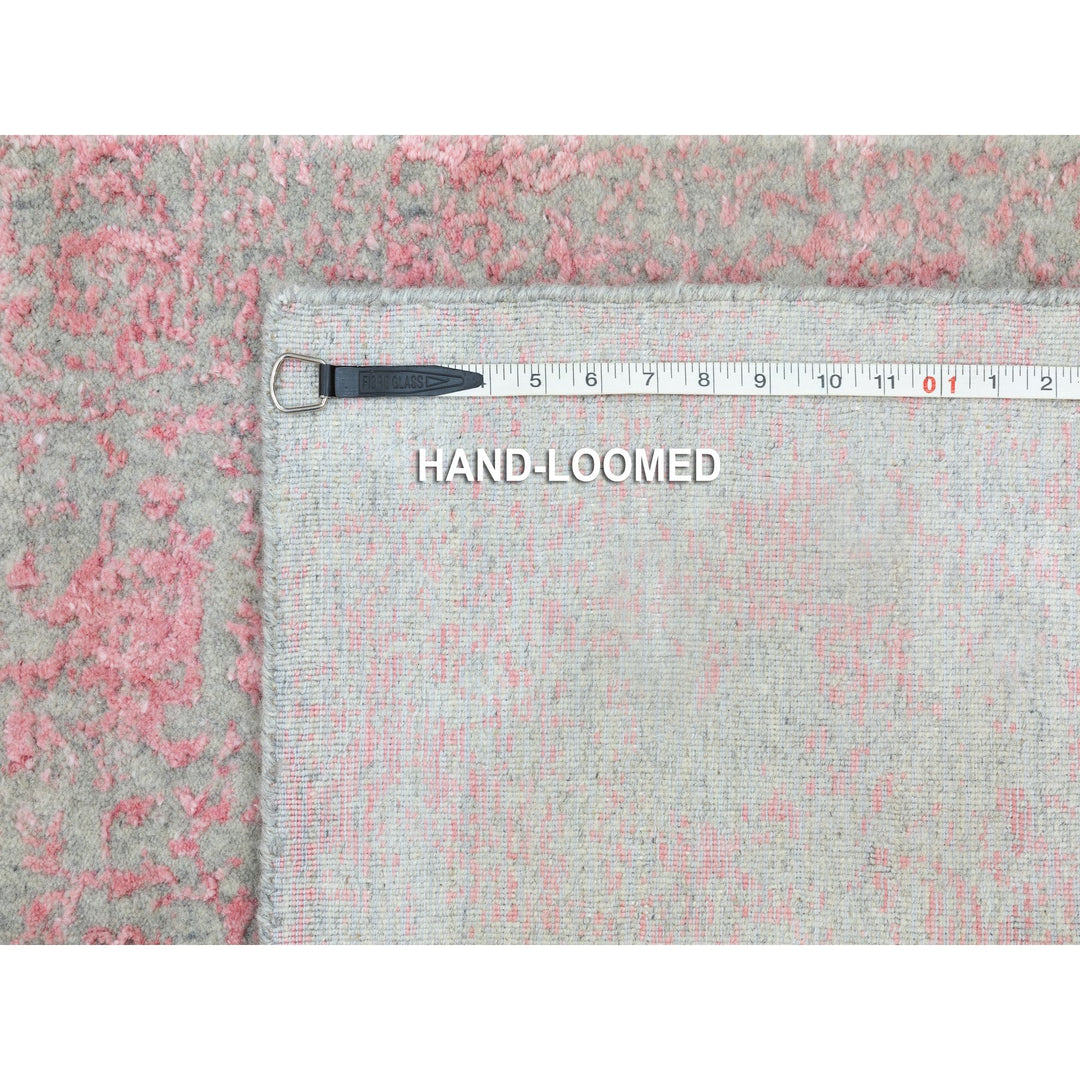 2'6" x 9'10" New Hand Loomed Pink Cotton Runner Oriental Rug - MOA10258598