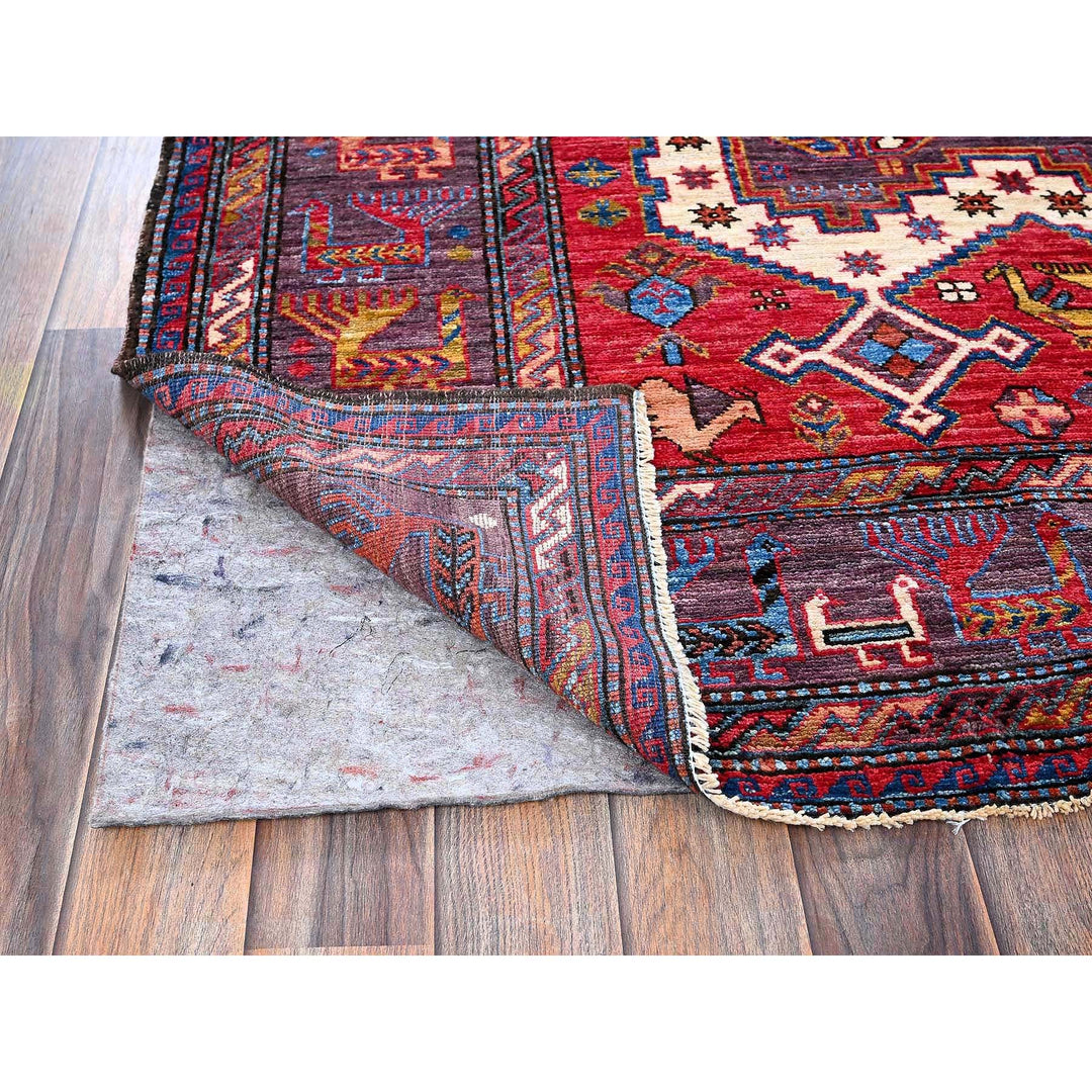 5'10" x 8'6" New Hand Knotted Ivory Wool Rectangle Oriental Rug - MOA102585