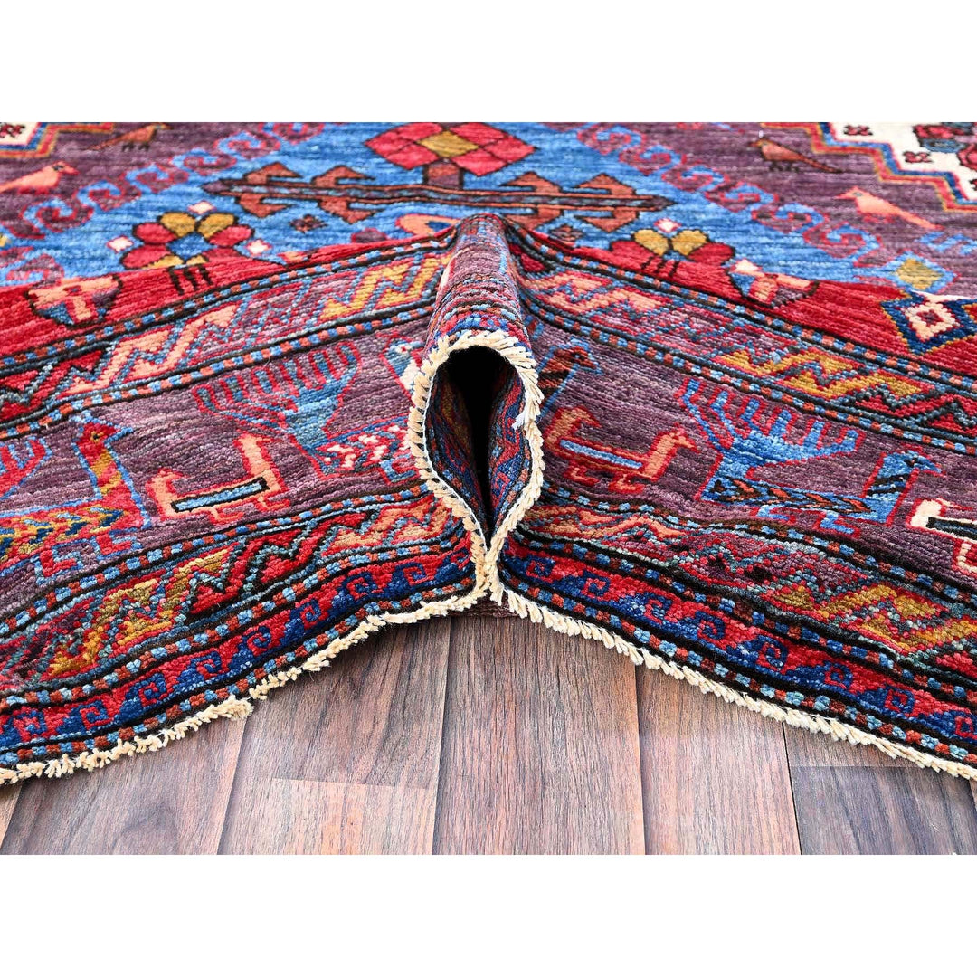 5'10" x 8'6" New Hand Knotted Ivory Wool Rectangle Oriental Rug - MOA102585