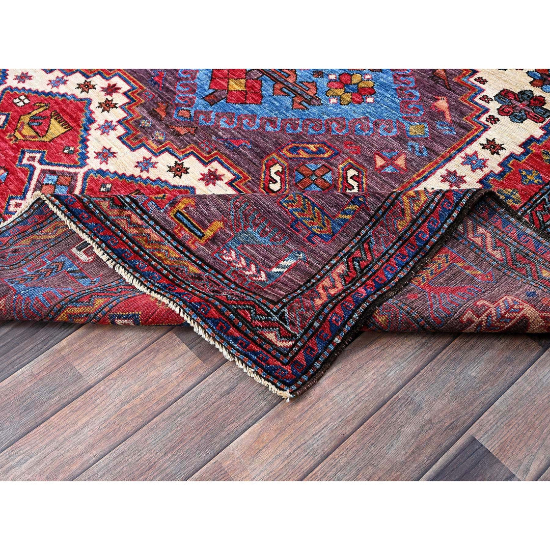 5'10" x 8'6" New Hand Knotted Ivory Wool Rectangle Oriental Rug - MOA102585