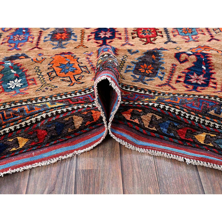 6'3" x 8'4" New Hand Knotted Brown Wool Rectangle Oriental Rug - MOA102586