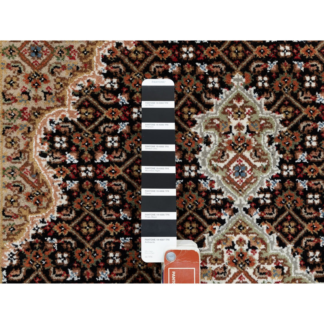 3'0" x 5'3" New Hand Knotted Black Cotton Rectangle Oriental Rug - MOA10258728