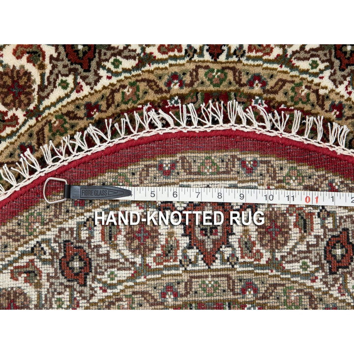 3'4" x 3'4" New Hand Knotted Red Cotton Round Oriental Rug - MOA10258742