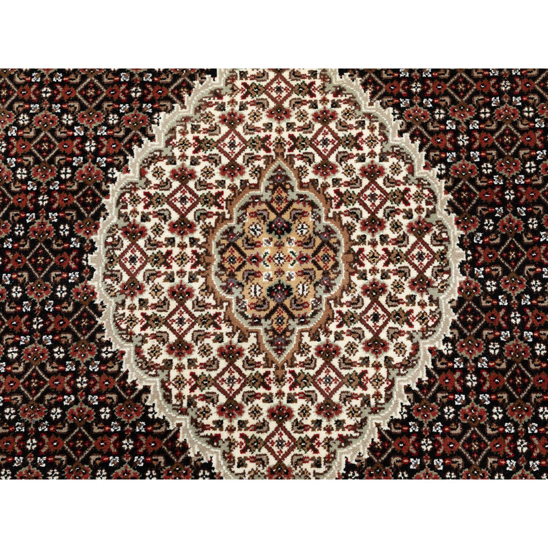 4'0" x 6'0" New Hand Knotted Black Wool Rectangle Oriental Rug - MOA10258770