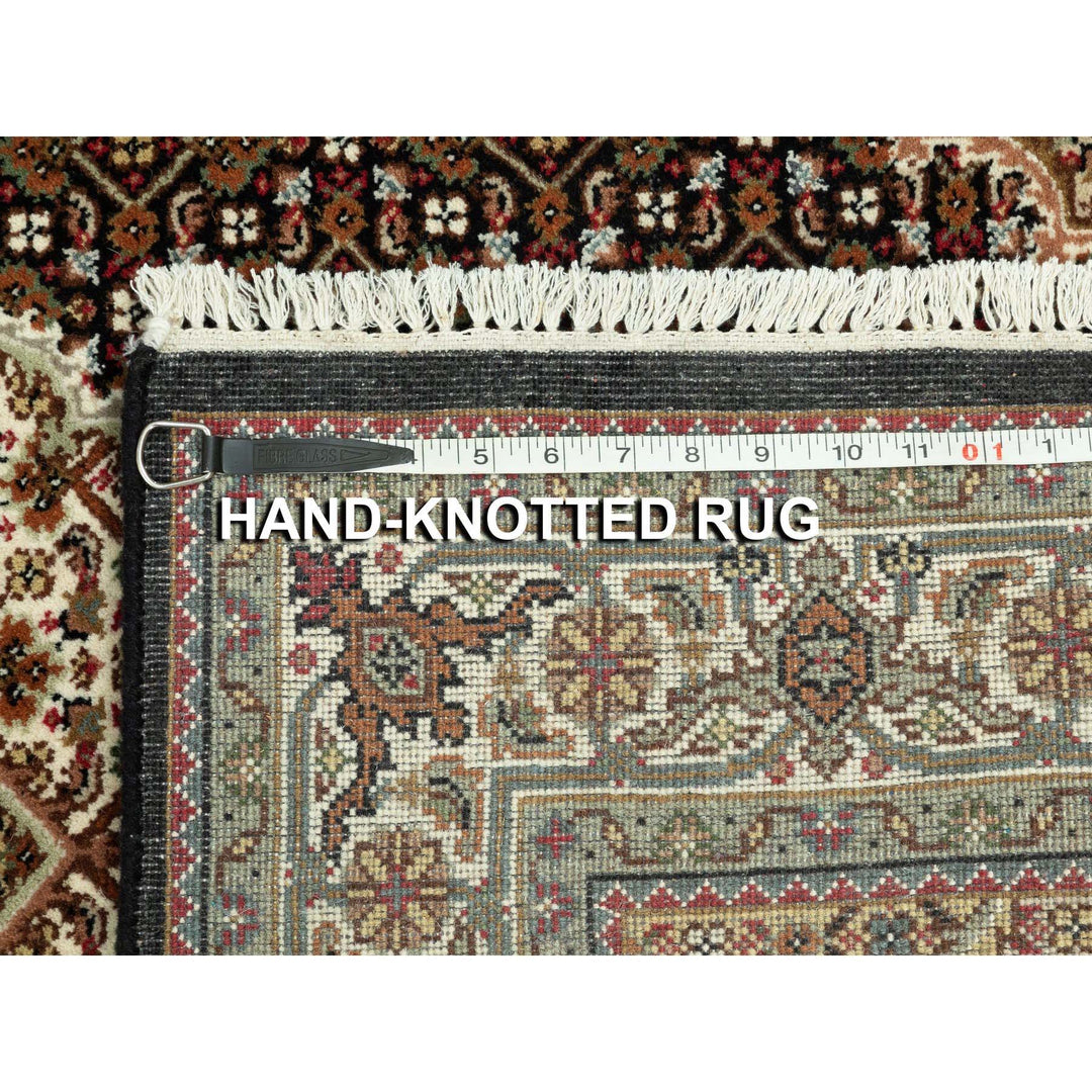 4'0" x 6'0" New Hand Knotted Black Wool Rectangle Oriental Rug - MOA10258770