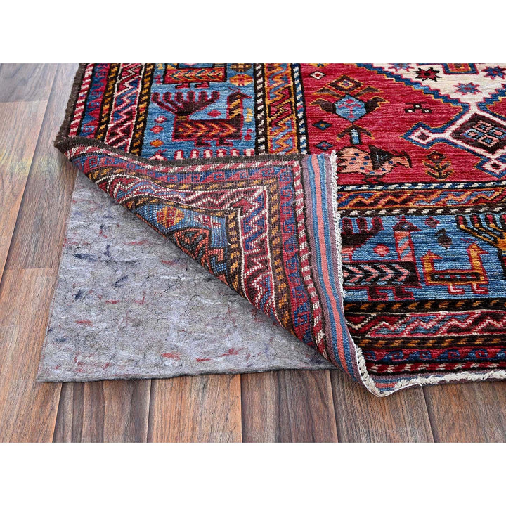 6'0" x 7'8" New Hand Knotted Ivory Wool Rectangle Oriental Rug - MOA102587