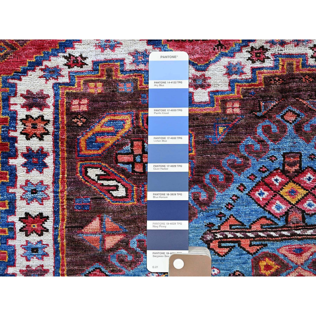 6'0" x 7'8" New Hand Knotted Ivory Wool Rectangle Oriental Rug - MOA102587