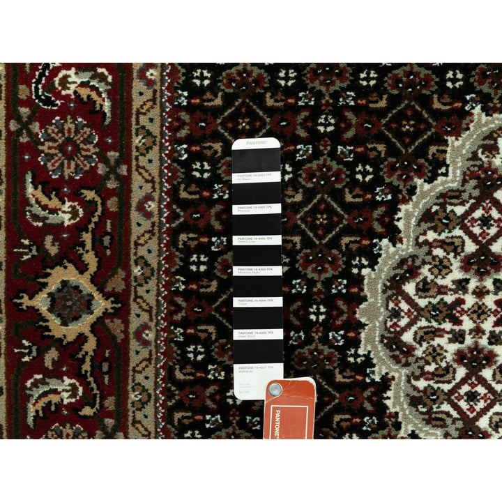 4'2" x 6'0" New Hand Knotted Black Wool Rectangle Oriental Rug - MOA10258829