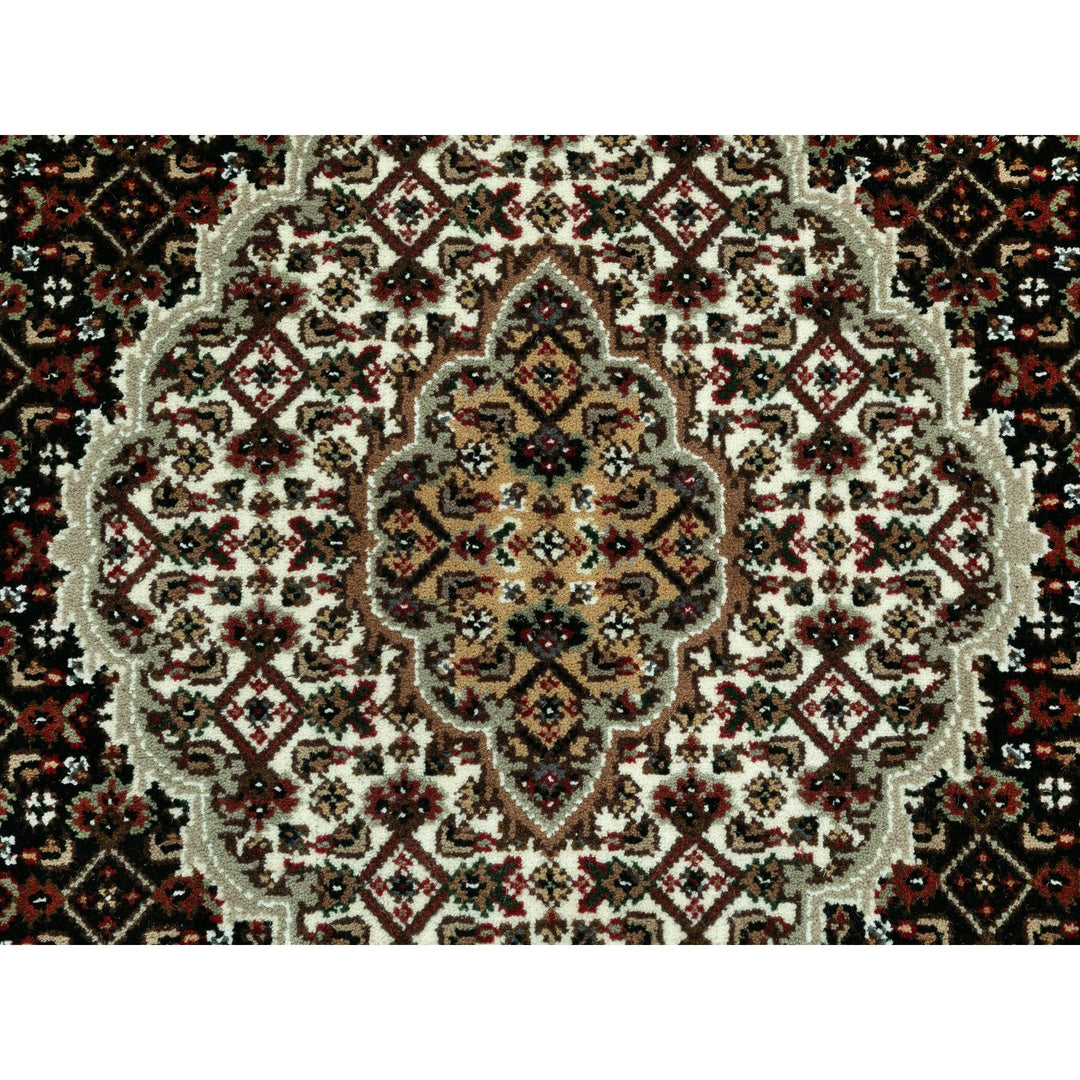 4'2" x 6'0" New Hand Knotted Black Wool Rectangle Oriental Rug - MOA10258829