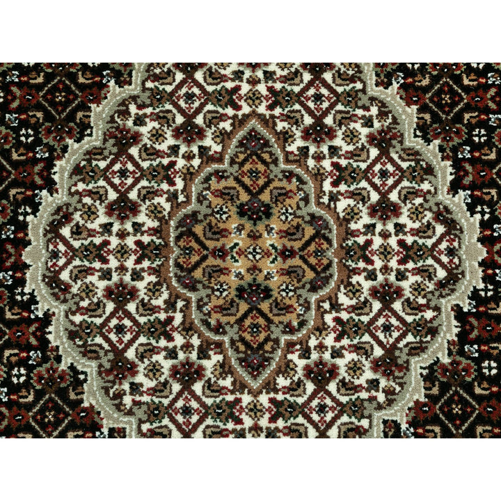 4'2" x 6'0" New Hand Knotted Black Wool Rectangle Oriental Rug - MOA10258829