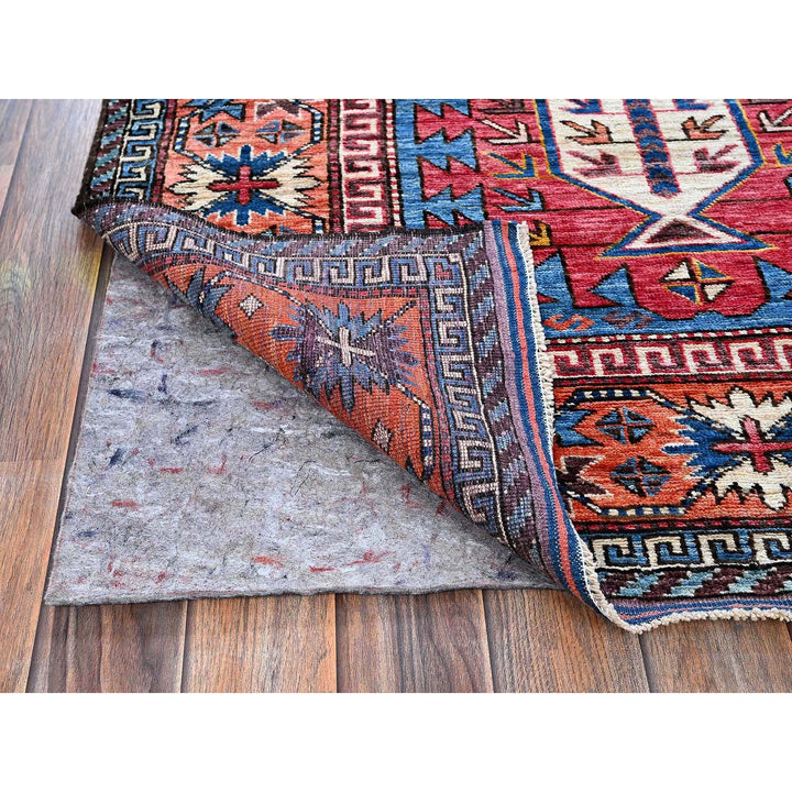 5'11" x 7'8" New Hand Knotted Blue Wool Rectangle Oriental Rug - MOA102588