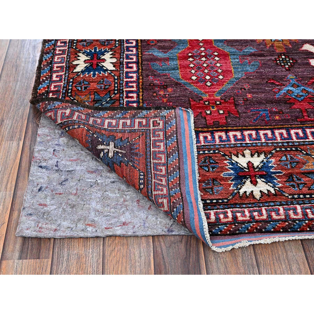 6'0" x 8'6" New Hand Knotted Ivory Wool Rectangle Oriental Rug - MOA102589