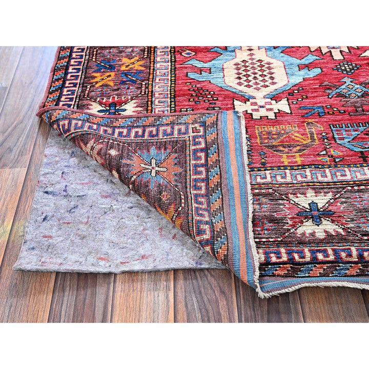 5'11" x 7'4" New Hand Knotted Multicolored Wool Rectangle Oriental Rug - MOA102590