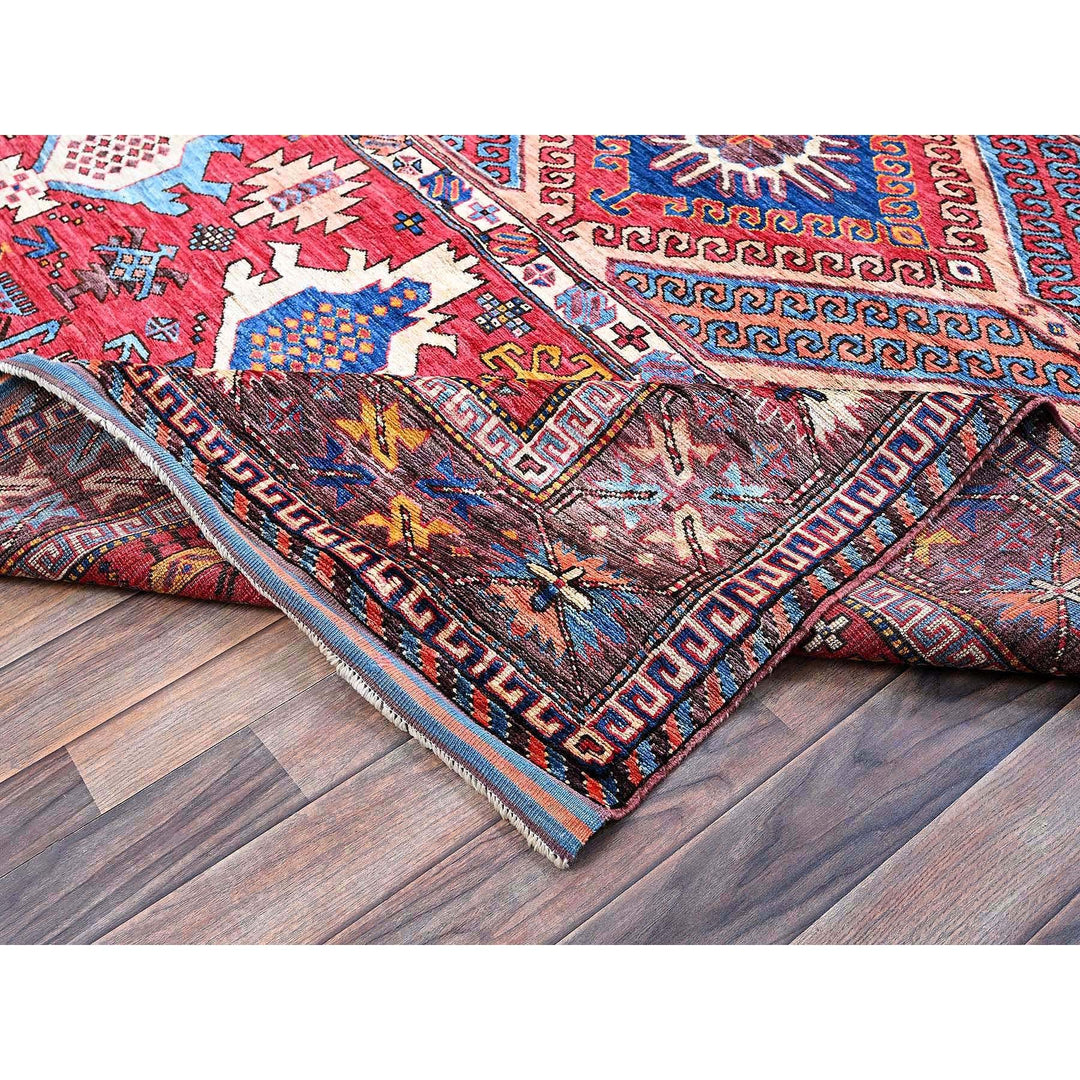 5'11" x 7'4" New Hand Knotted Multicolored Wool Rectangle Oriental Rug - MOA102590