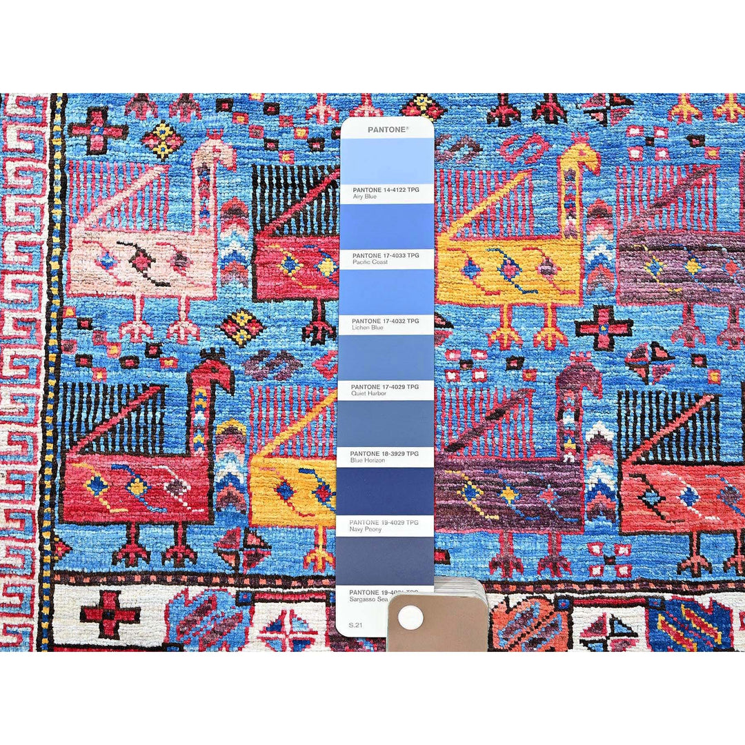 5'11" x 7'4" New Hand Knotted Multicolored Wool Rectangle Oriental Rug - MOA102590