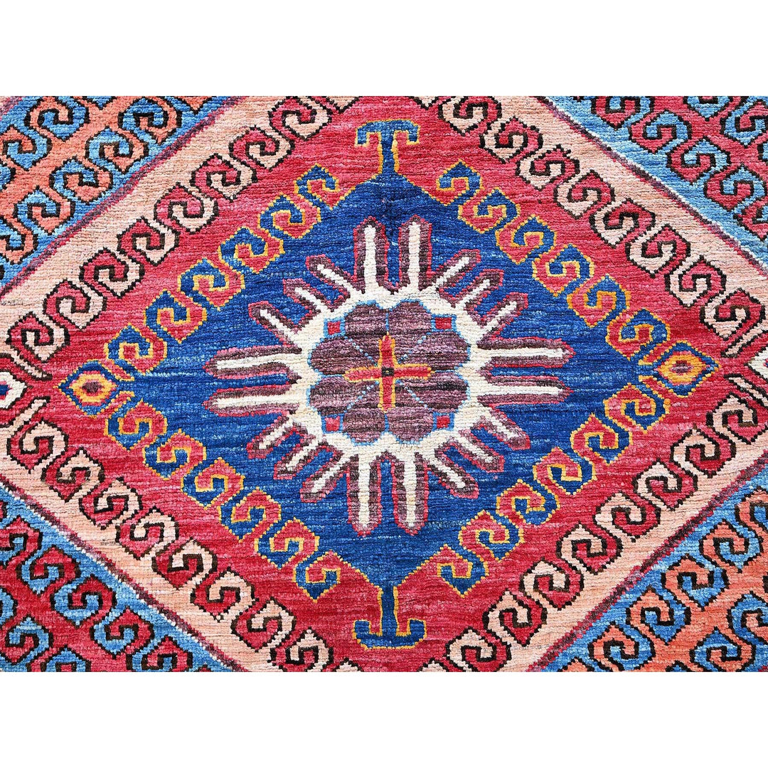 5'11" x 7'4" New Hand Knotted Multicolored Wool Rectangle Oriental Rug - MOA102590