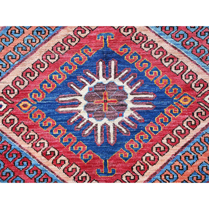 5'11" x 7'4" New Hand Knotted Multicolored Wool Rectangle Oriental Rug - MOA102590