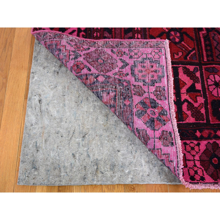 5'2" x 9'9" Vintage Hand Knotted Pink Cotton Runner Oriental Rug - MOA10259186