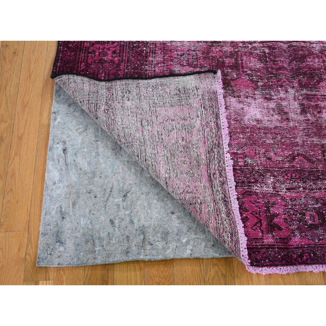 5'5" x 9'4" New Hand Knotted Pink Cotton Runner Oriental Rug - MOA10259191