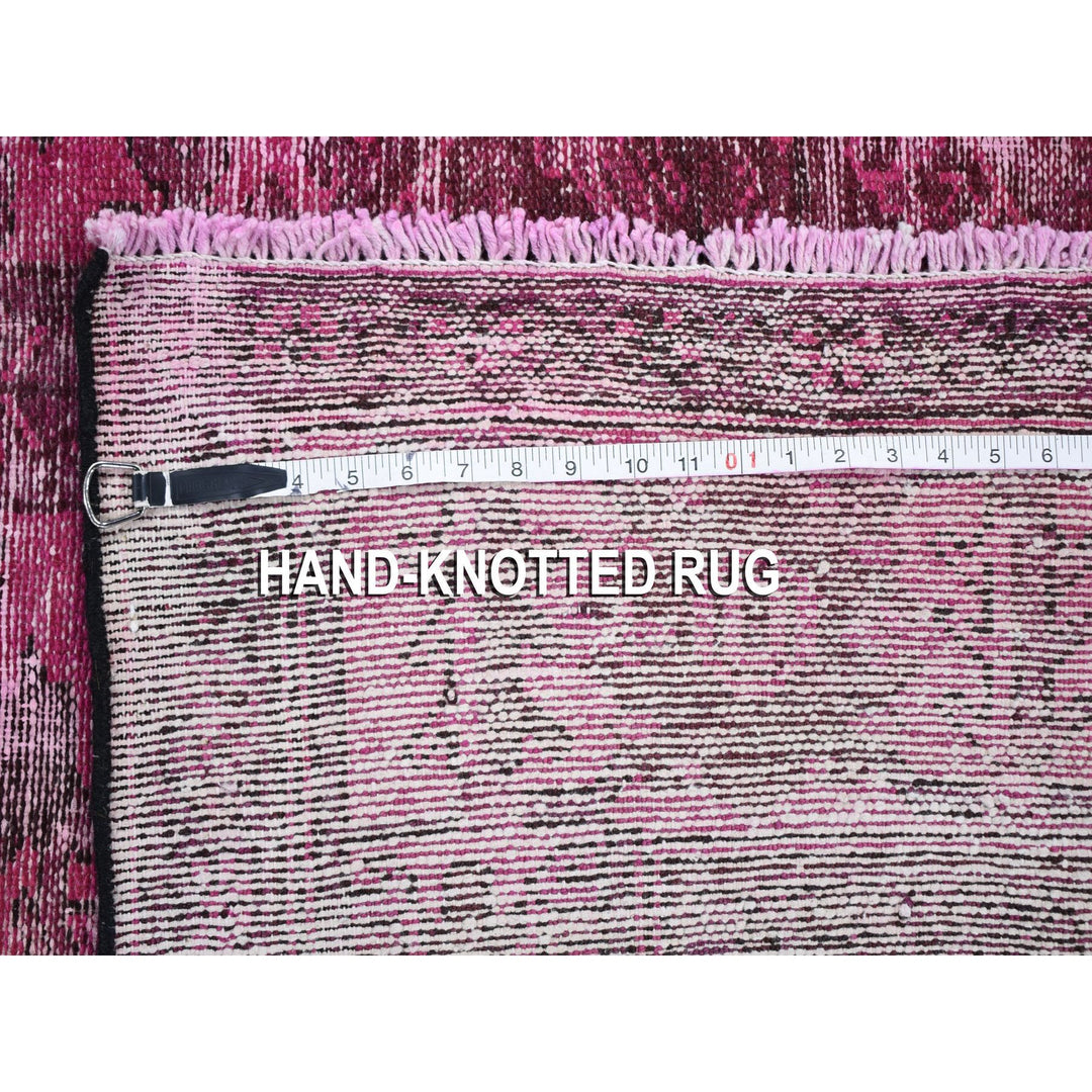 5'5" x 9'4" New Hand Knotted Pink Cotton Runner Oriental Rug - MOA10259191