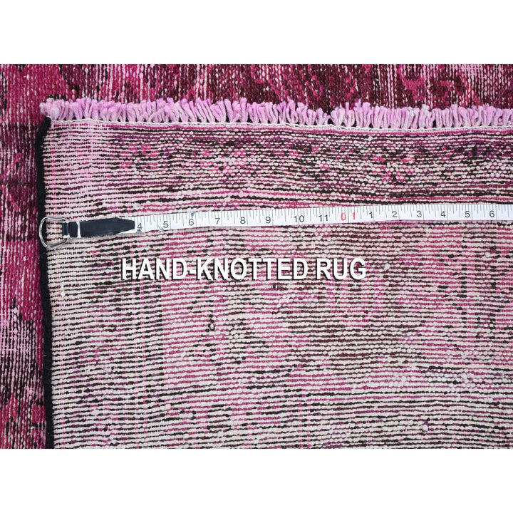 5'5" x 9'4" New Hand Knotted Pink Cotton Runner Oriental Rug - MOA10259191