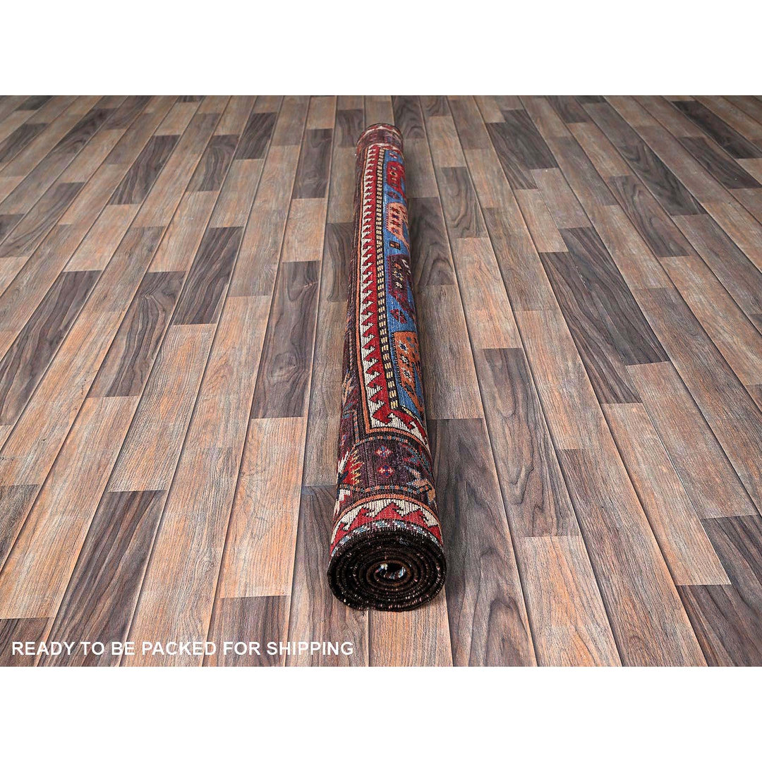 5'4" x 6'8" New Hand Knotted Blue Wool Rectangle Oriental Rug - MOA102591