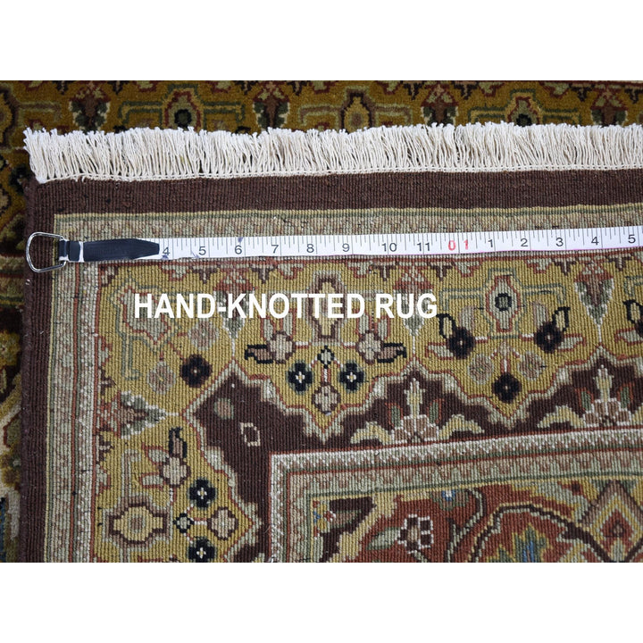 2'7" x 12'0" New Hand Knotted Brown Wool Runner Oriental Rug - MOA10259201