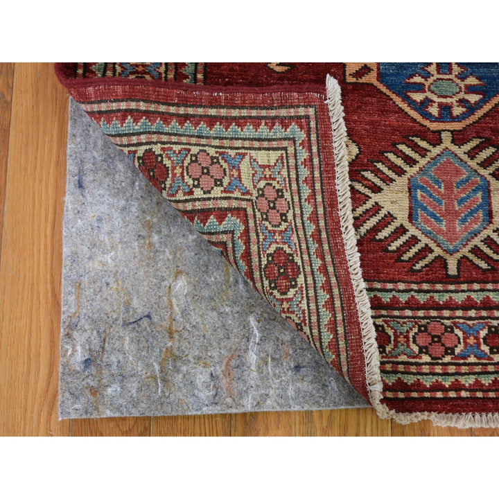 2'10" x 9'0" New Hand Knotted Red Wool Runner Oriental Rug - MOA10259206