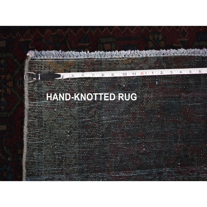 3'6" x 9'1" Vintage Hand Knotted Red Cotton Rectangle Oriental Rug - MOA10259210