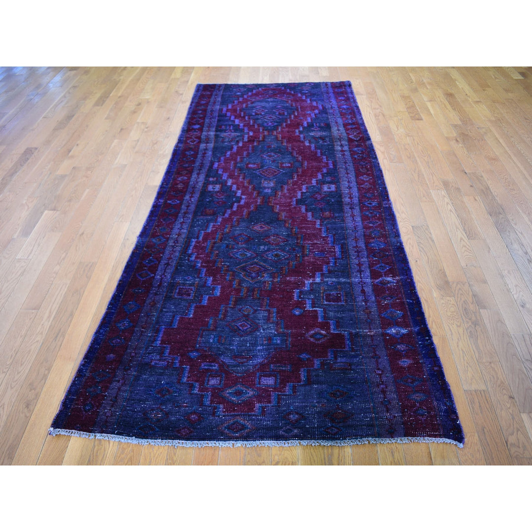 4'1" x 10'0" New Hand Knotted Red Cotton Runner Oriental Rug - MOA10259211